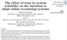 ترجمه مقاله تاثیر اعتماد به اعتبار سیستم بر تمایلات کاربران در استفاده از سیستم های حسابداری آنلاین